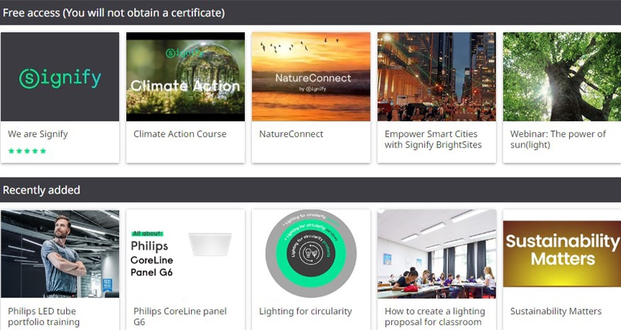 Landing page LMS